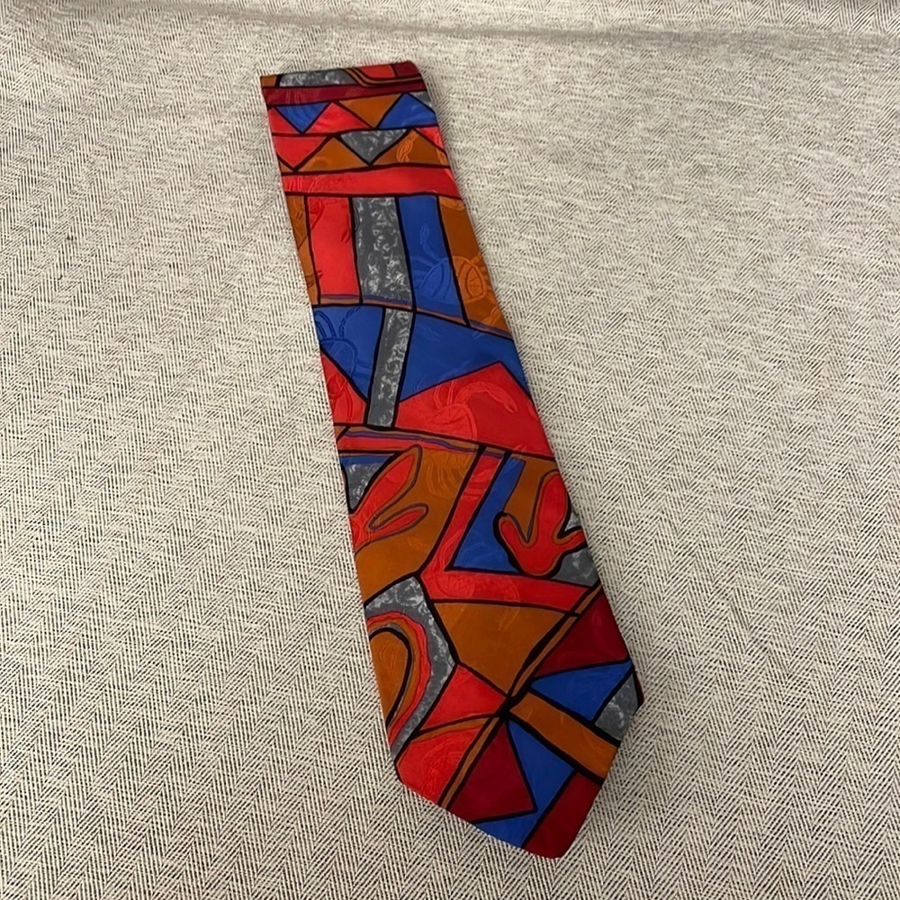 Desert Designs Jimmy Pike Astrology Cancer Design Necktie Vintage